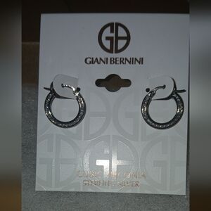 Giani Bernini Cubic Zirconia Sterling Silver Hoop Earrings